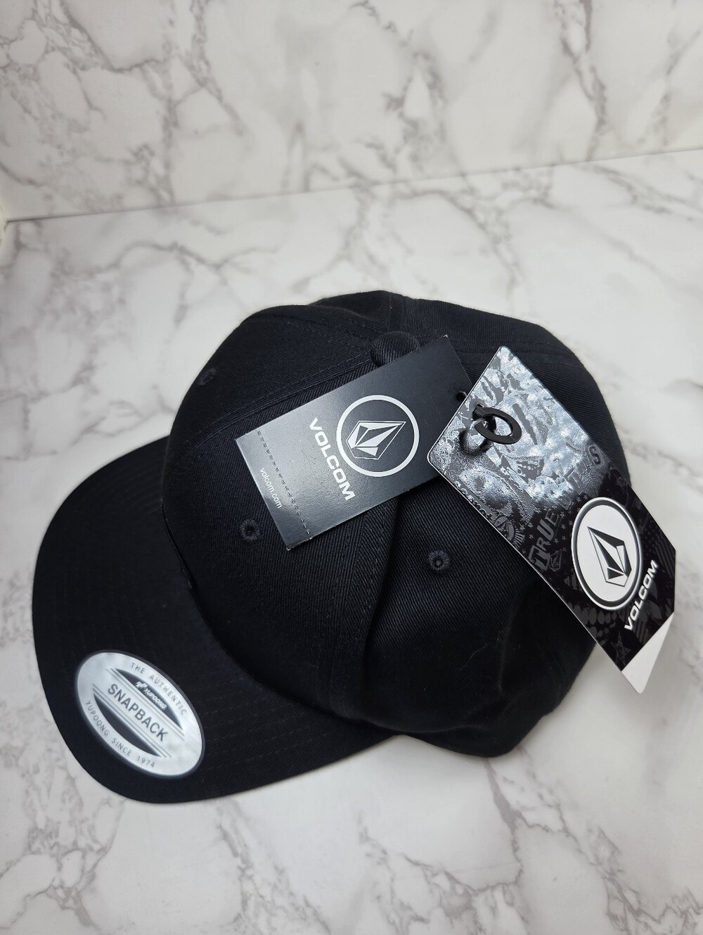 Volcom Black Logo Snapback Hat - Picture 2 of 9